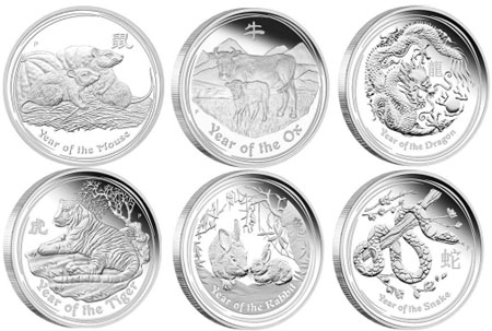 SERIE Lunar II 2 oz 2008 t/m 2019