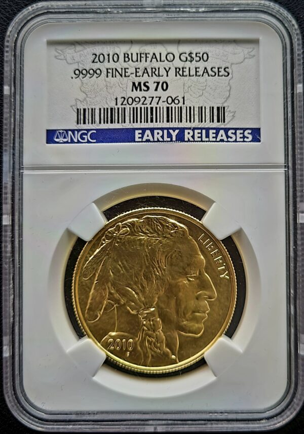 Gouden American Buffalo 1 oz 2010 NGC MS70