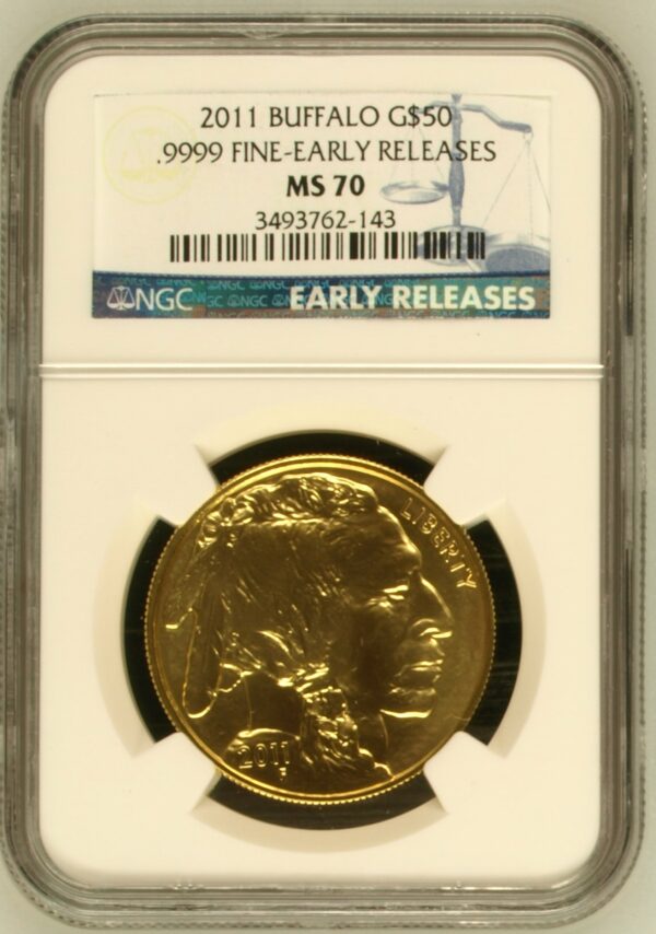 Gouden American Buffalo 1 oz 2011 NGC MS70