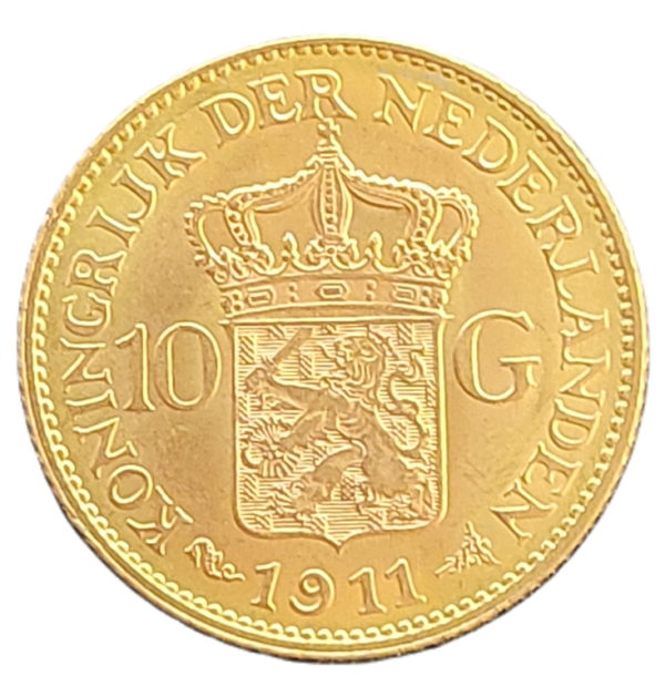 Gouden 10 gulden Wilhelmina 1911
